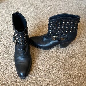Stuart Weitzman Studded Leather Boots